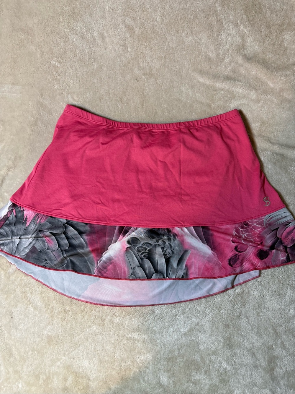 Pink High-Low Floral Tennis/Golf Skort